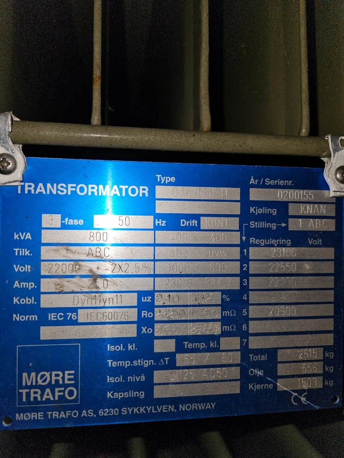 0200155 / 800kVA