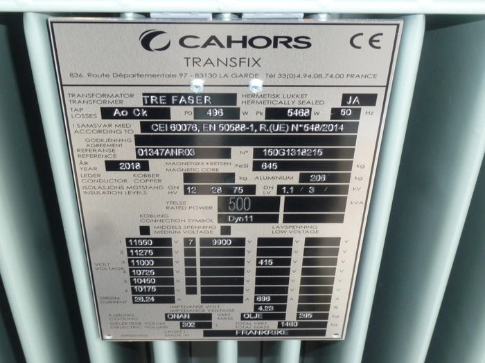 150G1318215 / 500kVA